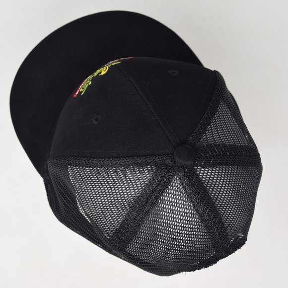 Red Stripe Cap Its 420 Somewhere Jamaica Beer Mesh Snapback Hat Unisex Black - Picture 7 of 8